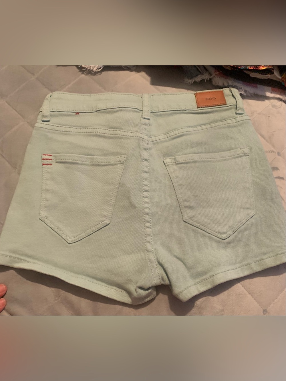 BDG Mint Green High-Rise Denim Shorts
